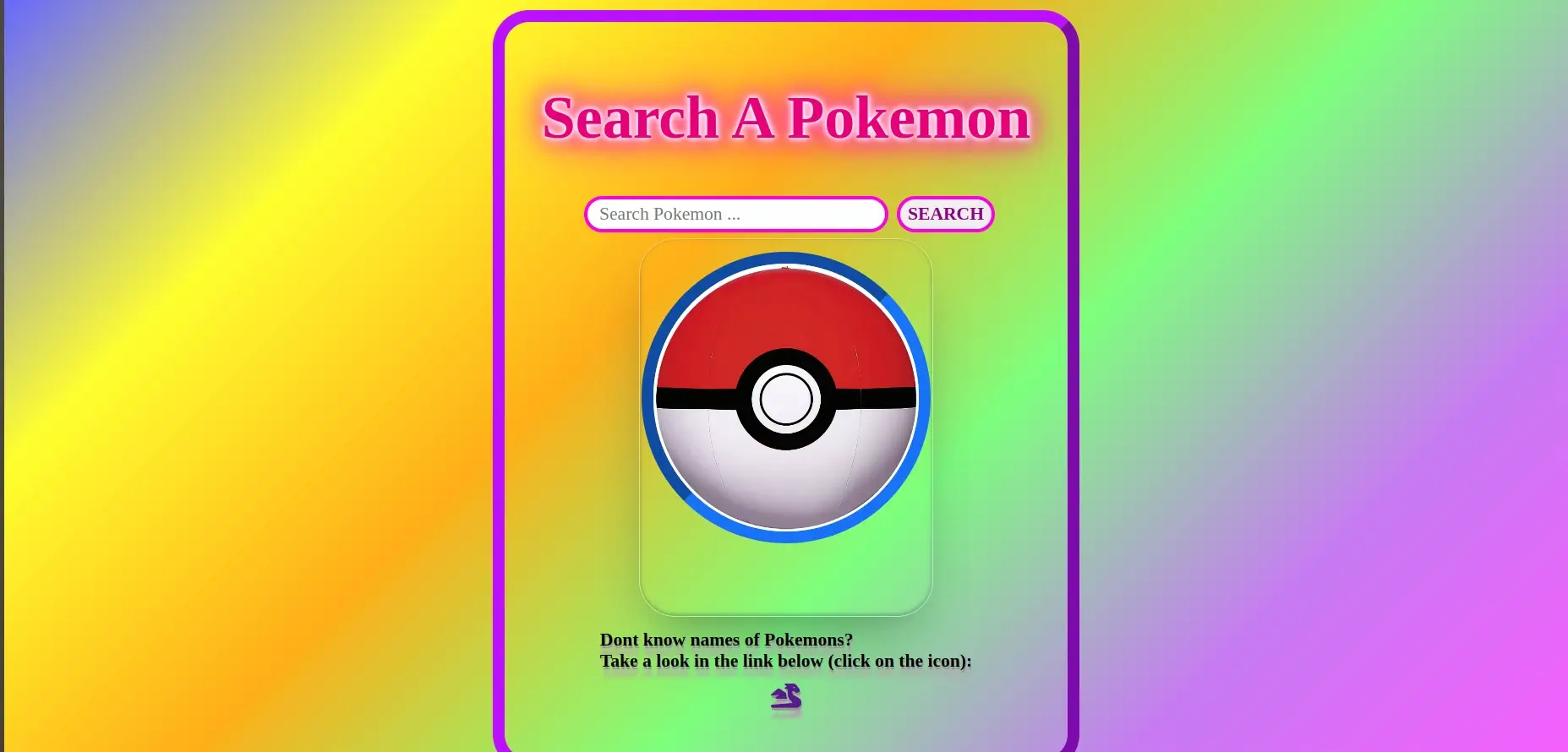 Project 4 Pokemon Search information with API
